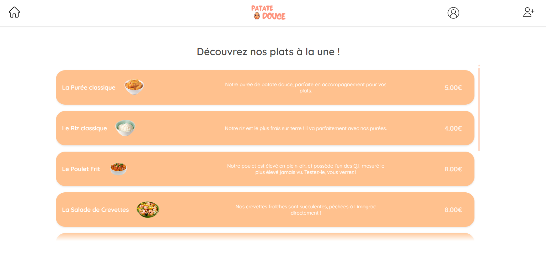 Capture du projet RestoWeb